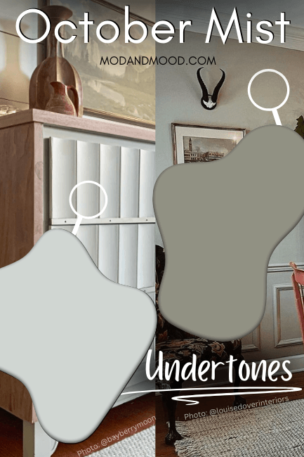 Swatches of the undertones of October Mist based on two real life pictures.