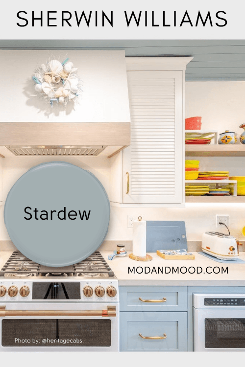 Sherwin Williams Stardew on kitchen cabinets 