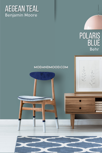 Benjamin Moore Aegean Teal vs Behr Polaris Blue
