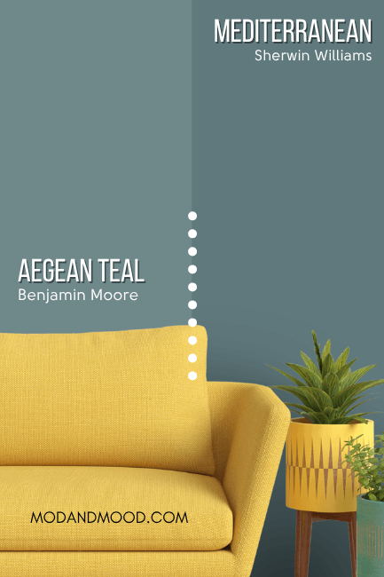Benjamin Moore Aegean Teal vs Mediterranean