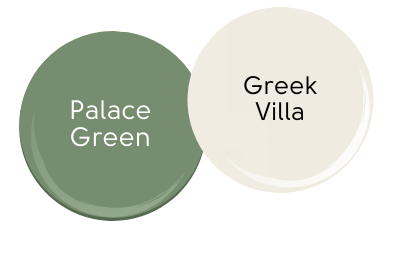 Color sample Palace Green and Greek Villa