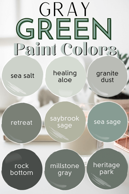 A collection of gray green paint colors as will be discussed in article