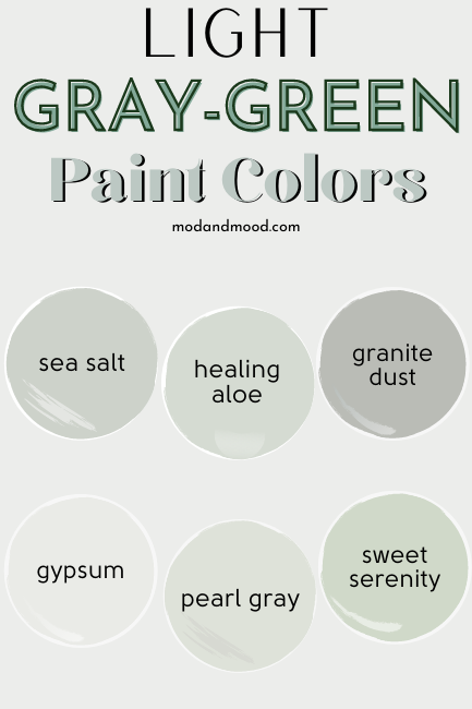 Light gray green paint colors as profiled in the article