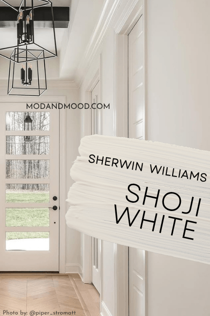 Sherwin Williams Shoji White where it looks white in a hallway