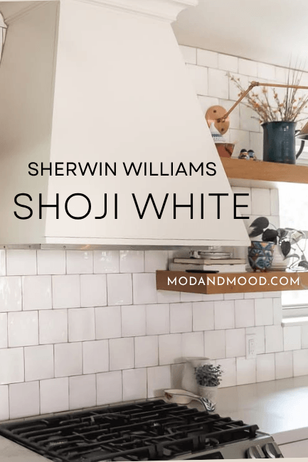 Sherwin Williams Shoji White on a hood vent