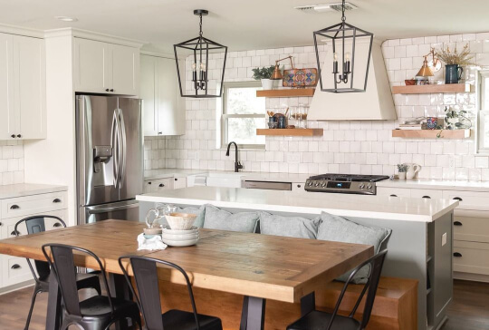 Shoji White with its strongest undertone on a hood fan.