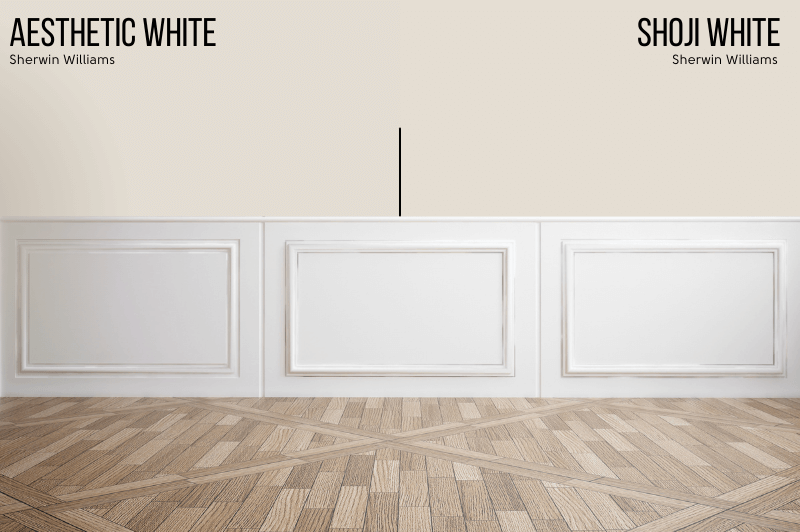 Shoji White vs aesthetic white on walls