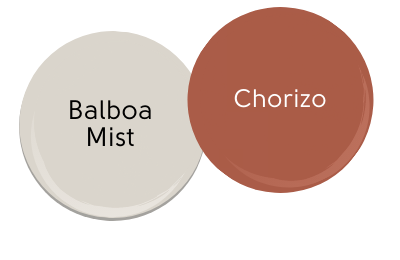 Color sample Balboa Mist with Chorizo
