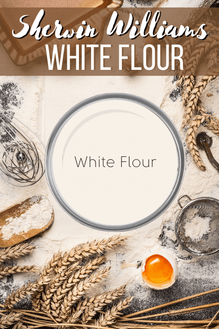 Sherwin Williams White Flour surrounded by baking items