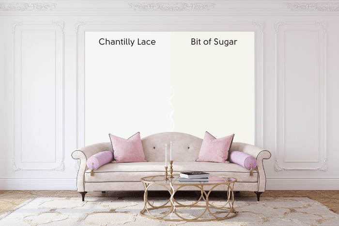 Chantilly Lace vs bit of sugar on the wall.
