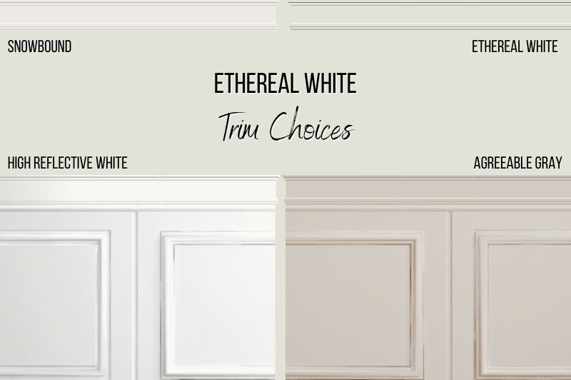 Ethereal white with other sherwin williams trim colors