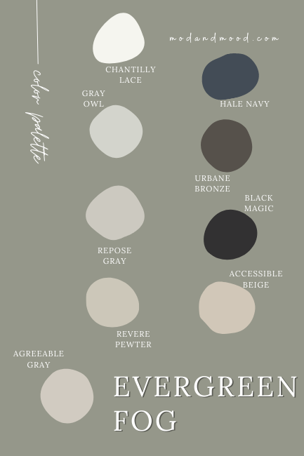 Evergreen Fog Coordinating Color Palette