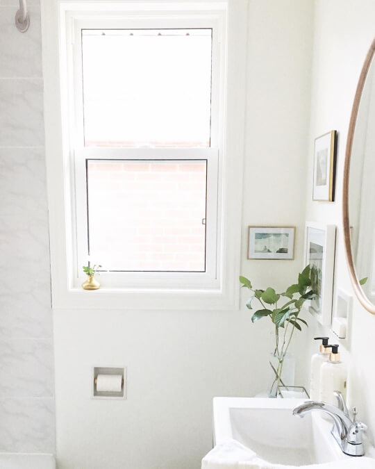 All White bathroom with simply white