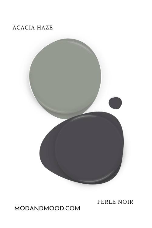 Acacia Haze paint dot with the same of perle noir.
