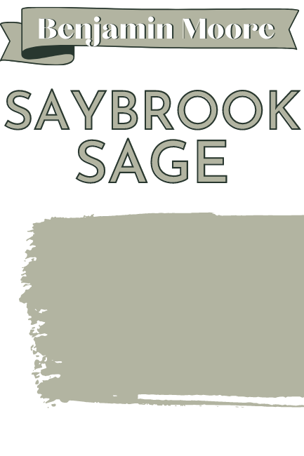 Paintbrush swipe swatch of Benjamin Moore Saybrook Sage