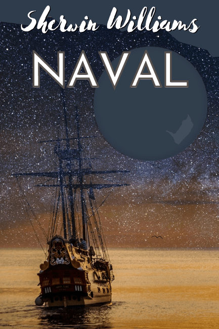 Sherwin Williams Naval swatched over a ship sailing at night