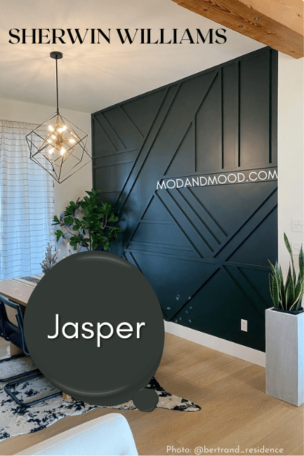 Sherwin Williams Jasper on a feature wall