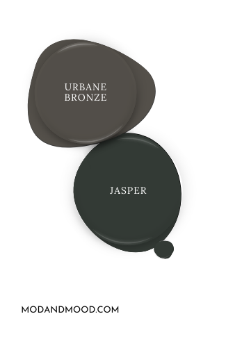 Jasper and Urbane Bronze paint drops