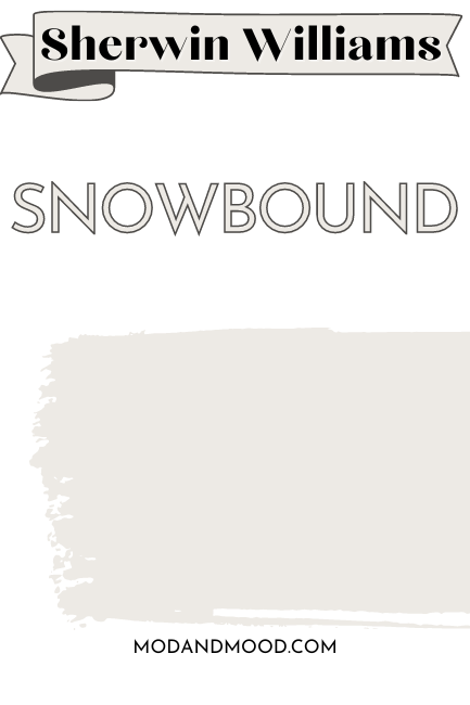 Snowbound paintbrush swipe color card