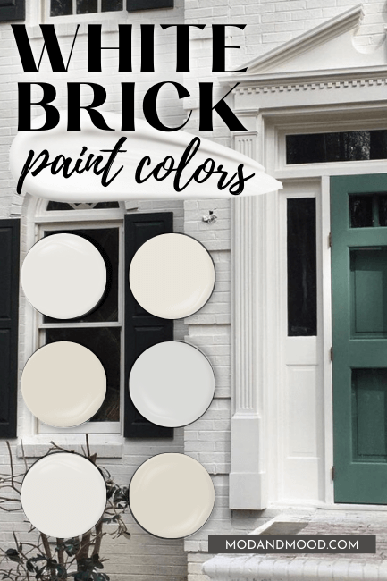 6 white swatches over an alabaster brick exterior.
