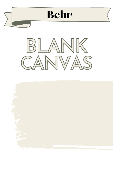 Blank Canvas Color card with a paint style swipe of the color in the middle