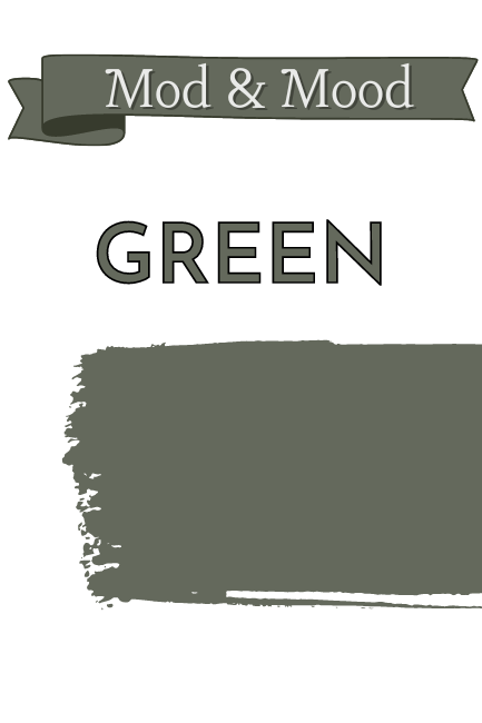Green Paint colors navigation button featuring swipe of green paint