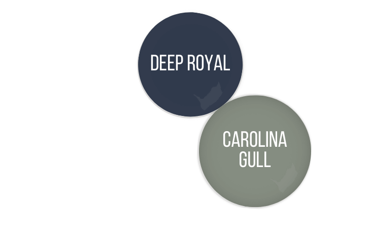 Carolina Gull color dot next to Deep Royal color dot.