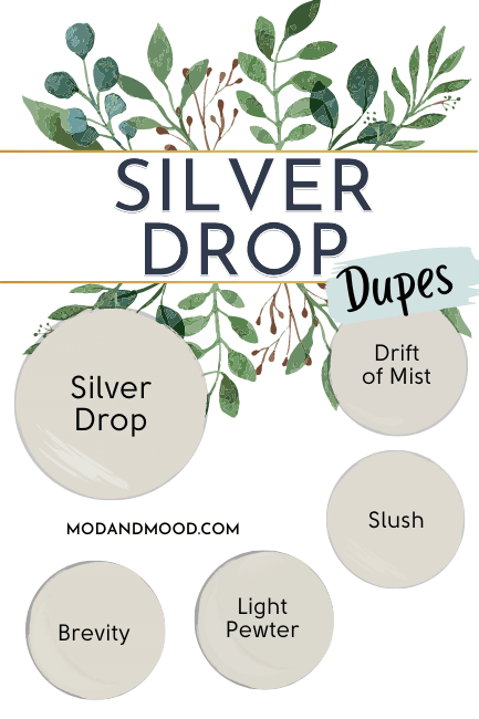 Silver Drop Dupes include drops of Brevity, Light Pewter, Slush, and Drift of Mist