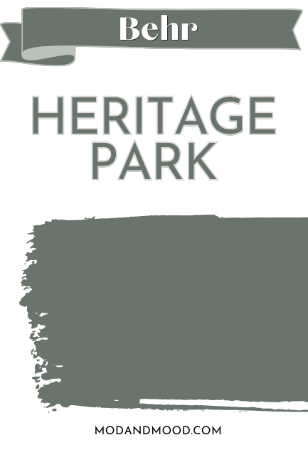 Paint swipe swatch of Behr Heritage Park