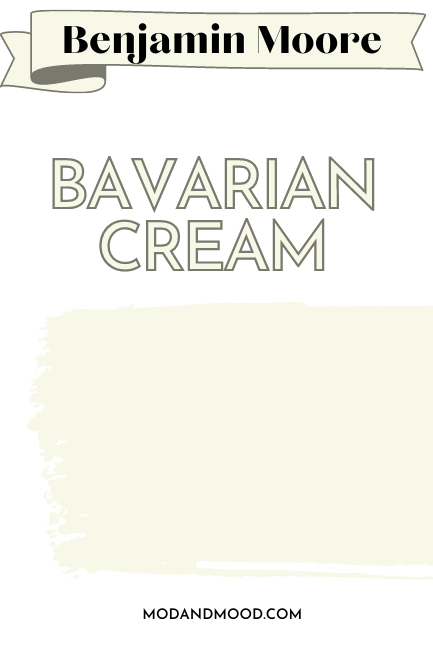 Paint Swipe swatch of Bavarian Cream on a color card