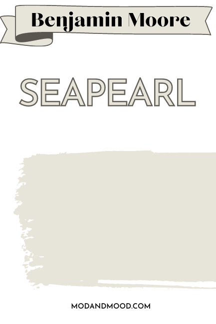 Paint Swipe swatch of Seapearl on a color card