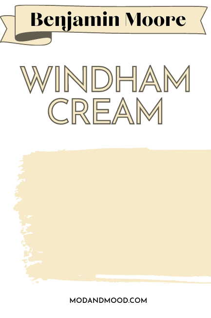Paint Swipe swatch of Windham Cream on a color card