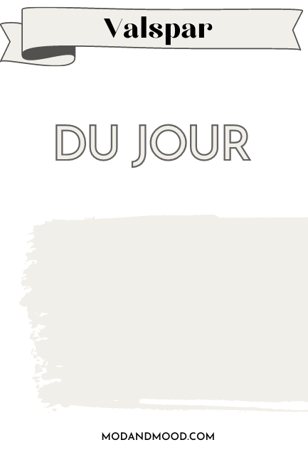 Paint Swipe swatch of Valspar Du Jour on a color card