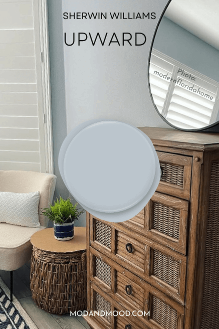 Upward on walls in a bedroom