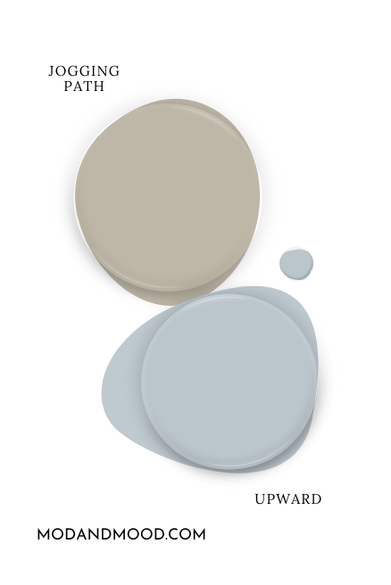Paint dot of Upward beside a paint dot of complementary color Jogging Path