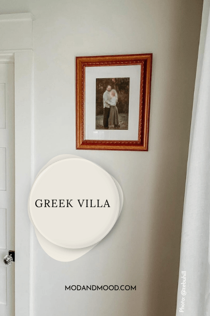 Sherwin Williams Greek Villa on walls and trim