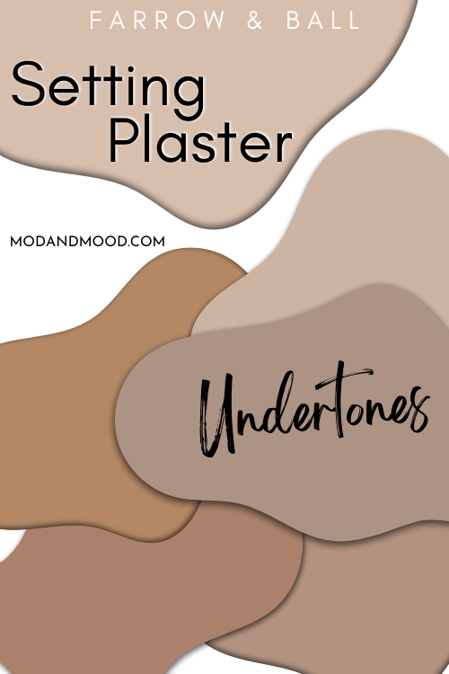 Swatches of all the different Farrow & Ball Setting Plaster undertones.