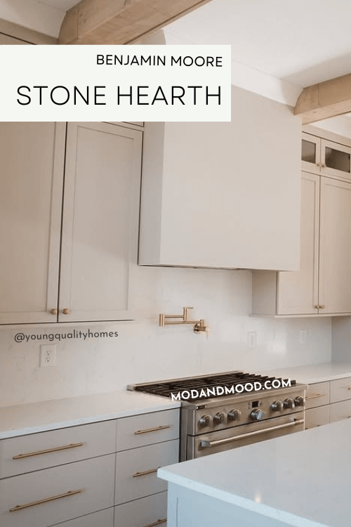 Benjamin Moore Stone Hearth on kitchen cabinets