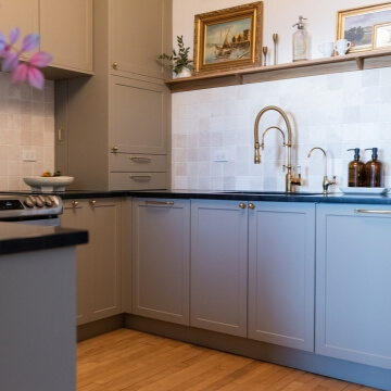 Semihandmade desert grey where the color looks very brown and taupey.