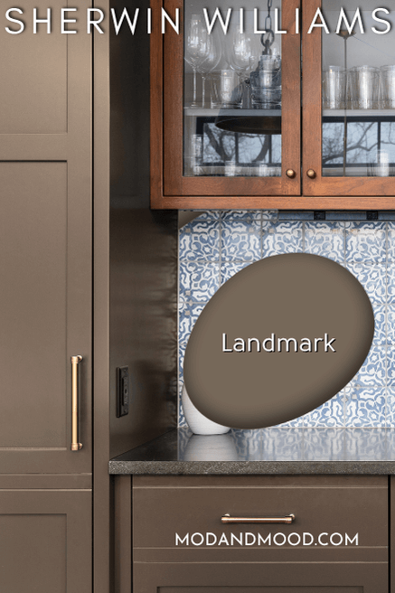 Sherwin Williams Landmark on kitchen cabinets