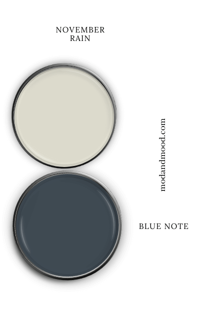 Paint lid of Blue Note below the same of coordinating color November Rain