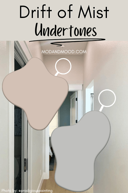 Sherwin Williams where the undertones look pink and blue in a hallway