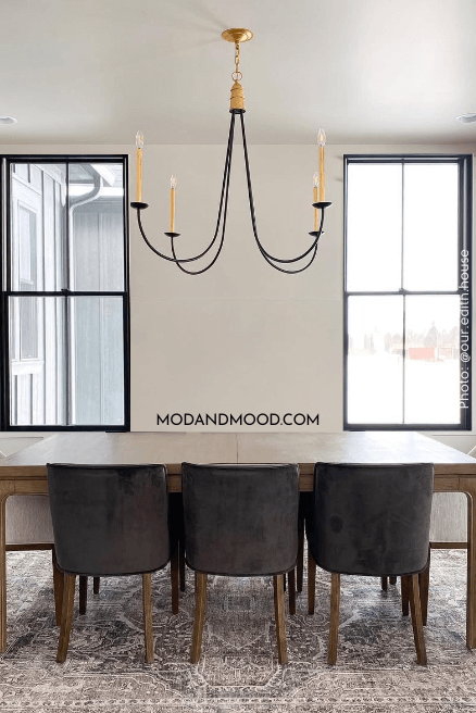 Drift of Mist on dining room walls where it looks white