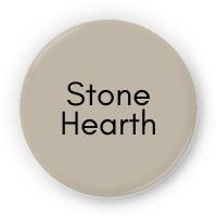 Paint dot swatch of Benjamin Moore Stone Hearth