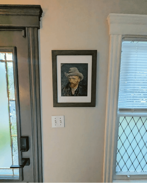 Amherst Gray on a door and Pale Oak on the walls