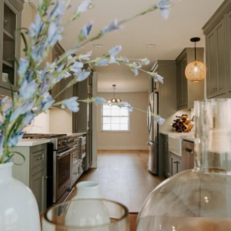 Sherwin Williams at ease soldier on kitchen cabinets where it looks like garden gate