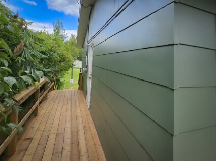 Benjamin Moore Backwoods on exterior siding.