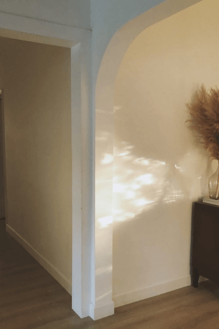 Benjamin Moore November Rain in a sunny room