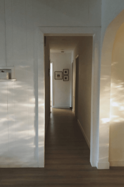 November Rain in a long hallway