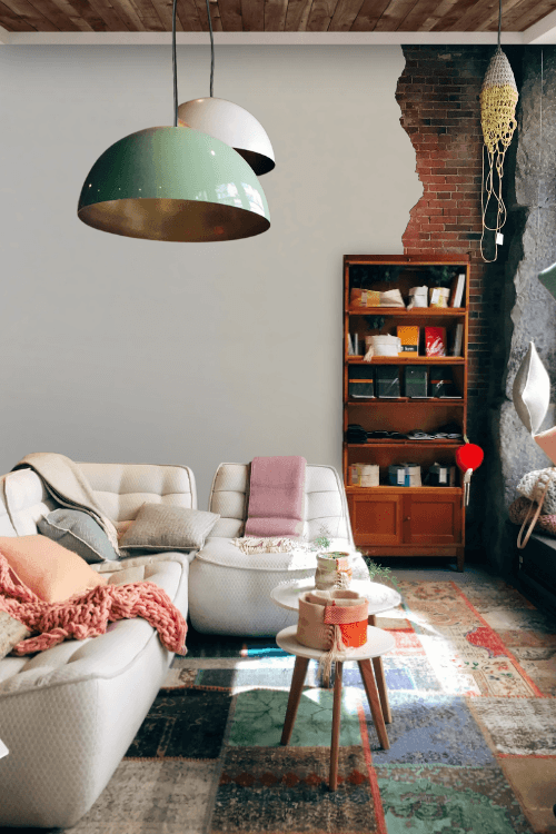 Sherwin Williams High Sierra looking more gray in a living room